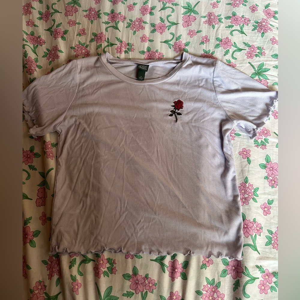 Purple Slightly Cropped Tee